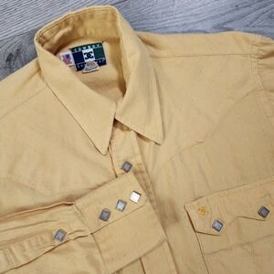 VTG Cowboy Equipment Men's Size S Long‎ Tall Long Sleeve Shirt Western READ